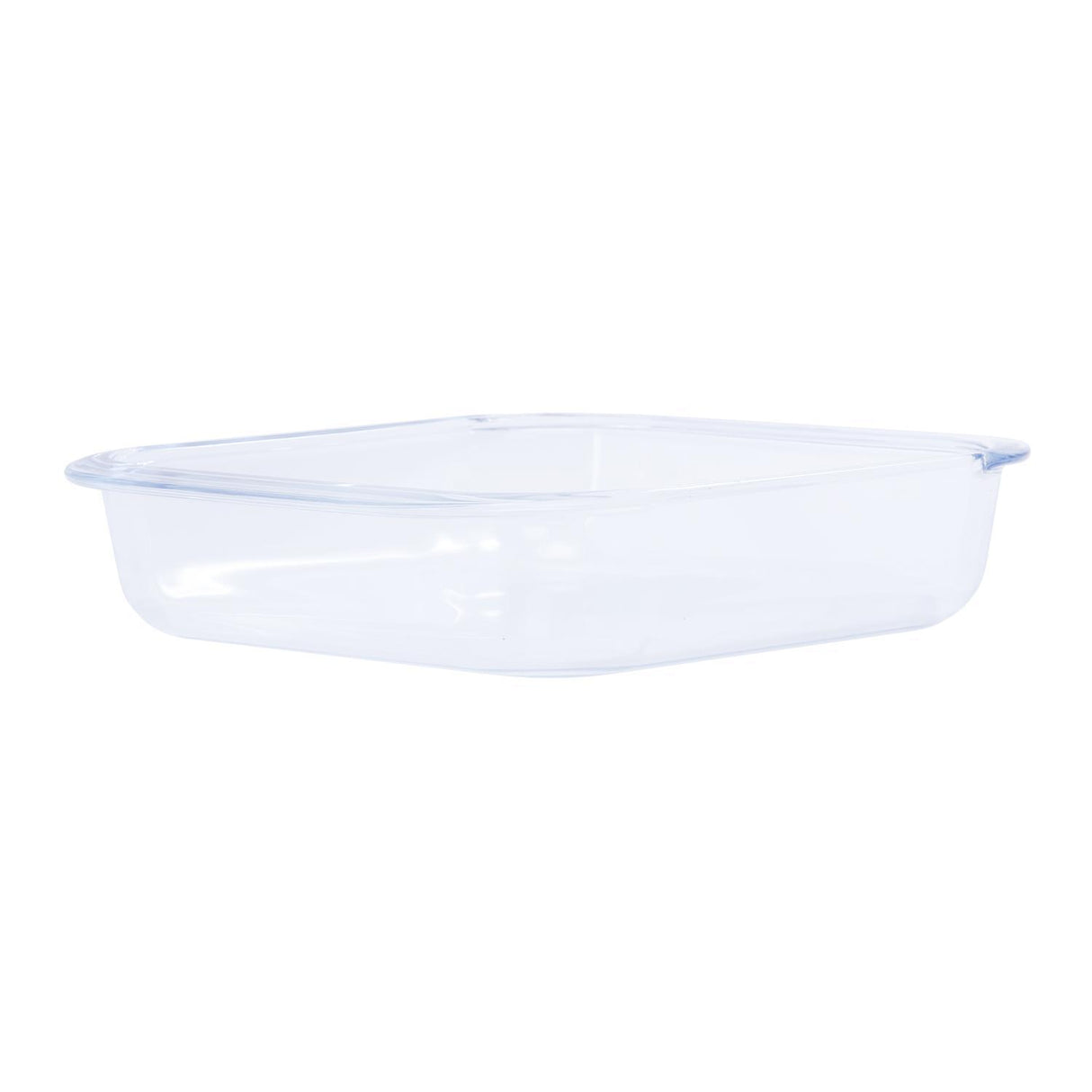 Royalford RF2701-GBD Microwave Glassware Square Baking Dish | Heat Resistant Oven, Freezer & Dishwasher Safe | Transparent Glass Casserole with Easy Grip Handles