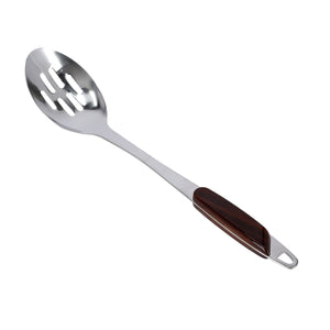 Royalford RF2764-SP Stainless Steel Slotted Spoon | Ergonomic Gripped Handle | Durable Shiny Finish| Heat Resistant Cooking Utensil| Dishwasher Safe Slotted Serving Spoon