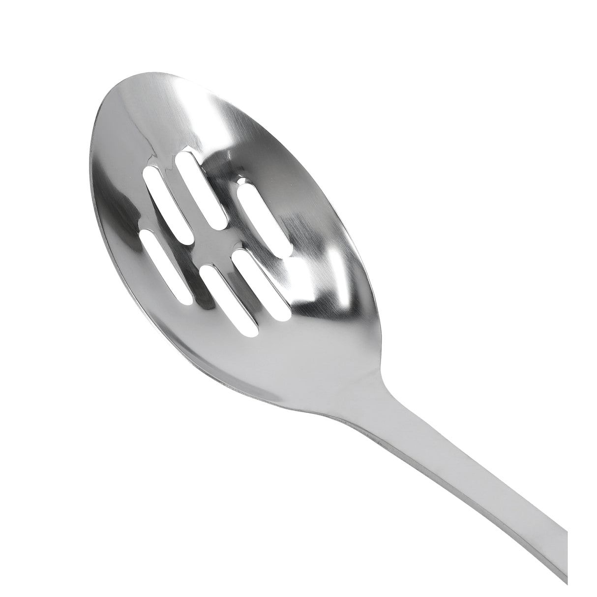 Royalford RF2764-SP Stainless Steel Slotted Spoon | Ergonomic Gripped Handle | Durable Shiny Finish| Heat Resistant Cooking Utensil| Dishwasher Safe Slotted Serving Spoon