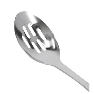 Royalford RF2764-SP Stainless Steel Slotted Spoon | Ergonomic Gripped Handle | Durable Shiny Finish| Heat Resistant Cooking Utensil| Dishwasher Safe Slotted Serving Spoon