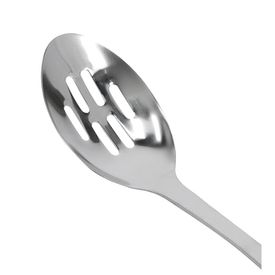 Royalford RF2764-SP Stainless Steel Slotted Spoon | Ergonomic Gripped Handle | Durable Shiny Finish| Heat Resistant Cooking Utensil| Dishwasher Safe Slotted Serving Spoon