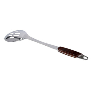 Royalford RF2764-SP Stainless Steel Slotted Spoon | Ergonomic Gripped Handle | Durable Shiny Finish| Heat Resistant Cooking Utensil| Dishwasher Safe Slotted Serving Spoon