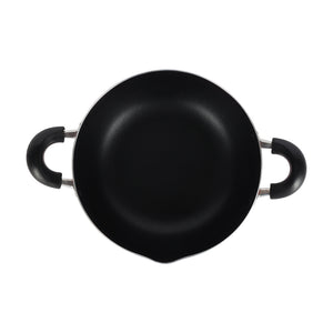 Royalford RF324WP26 26cm Non-Stick Kadai | Aluminium Cookware | 8.5 cm Depth |Pressed Aluminium Construction  | Non-Stick Coated Interior |Heat-Resistant Bakelite Handles
