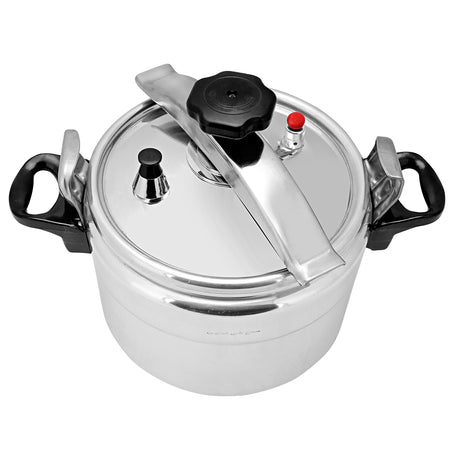 Royalford RF356PC15 Aluminium Alloy Pressure Cooker | 15L Heavy Duty Large Capacity Cooker | Multi Safety Device | Perfect for Home Bulk Cooking and Catering Use