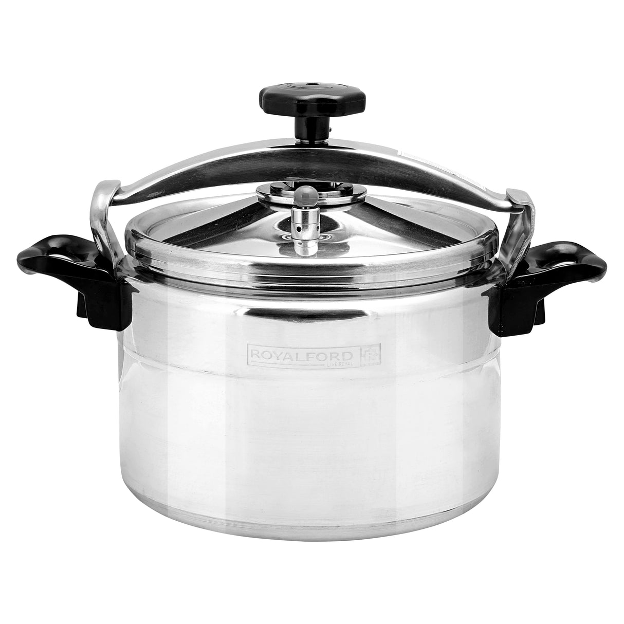Royalford RF356PC15 Aluminium Alloy Pressure Cooker | 15L Heavy Duty Large Capacity Cooker | Multi Safety Device | Perfect for Home Bulk Cooking and Catering Use