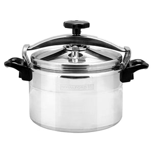 Royalford RF356PC15 Aluminium Alloy Pressure Cooker | 15L Heavy Duty Large Capacity Cooker | Multi Safety Device | Perfect for Home Bulk Cooking and Catering Use