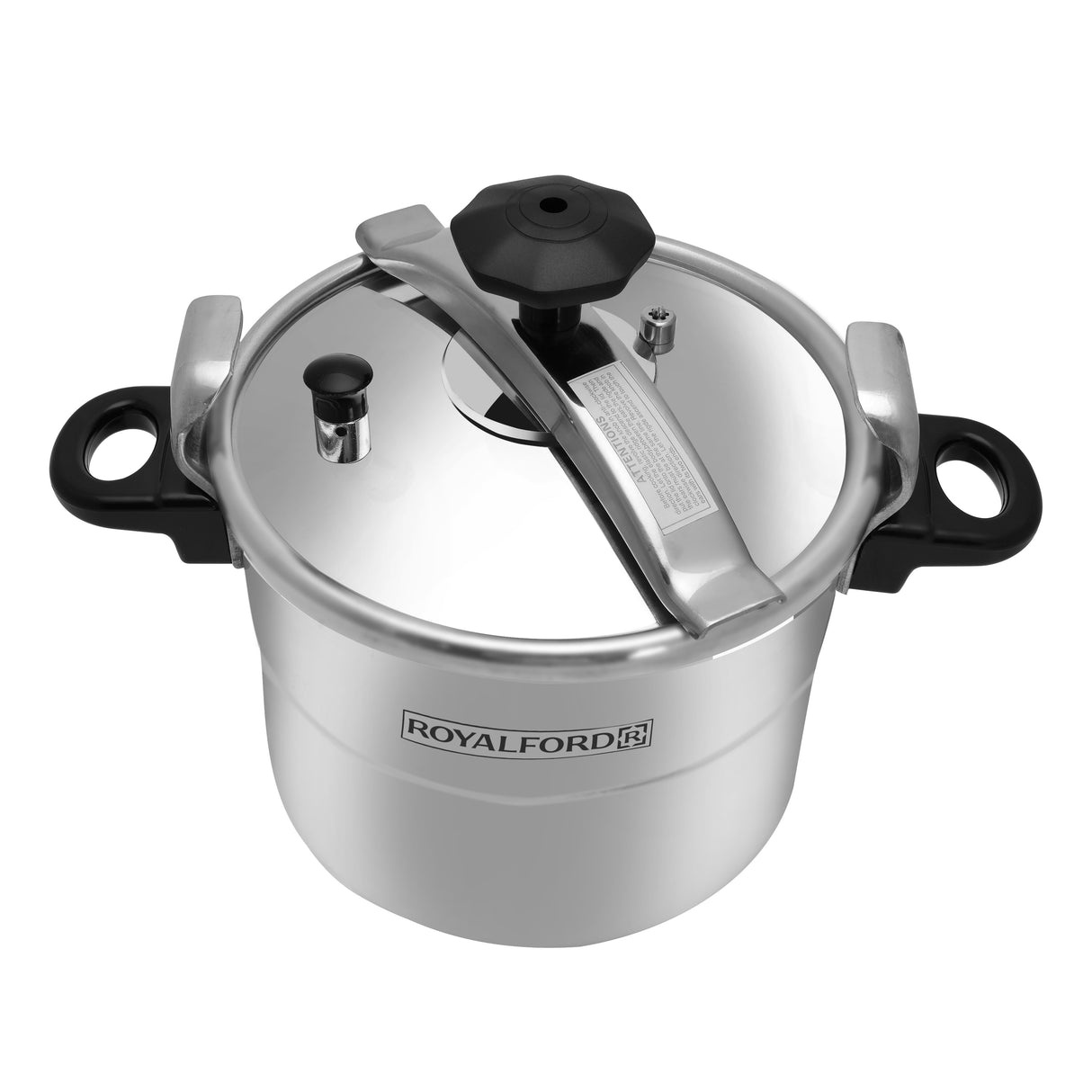Royalford RF359PC9 9L Aluminium Alloy Pressure Cooker | Multi Safety Device | Heavy Duty Base & Easy Grip Handles | Perfect for Fast, Safe and Efficient Family Cooking