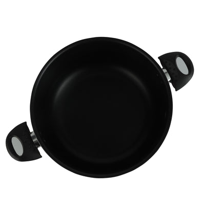 Royalford RF391C26 26CM Aluminium Non-Stick Casserole | Stainless Steel Lid | 3.0MM Thick Pressed Aluminium Body | 3-Layer Durable Coating | Stylish & Long-Lasting Use