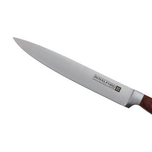Royalford RF4111  8-Inch Slicer Knife | High-Grade Stainless Steel Blade| Wooden Handle| Hygienic Design & Dishwasher Safe | Precision Cutting Knife| 5 Years Warranty