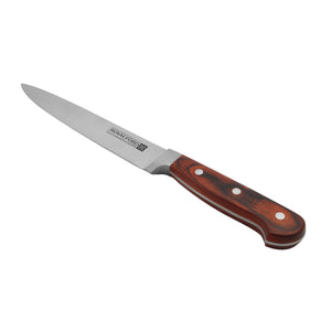 Royalford RF4111  8-Inch Slicer Knife | High-Grade Stainless Steel Blade| Wooden Handle| Hygienic Design & Dishwasher Safe | Precision Cutting Knife| 5 Years Warranty