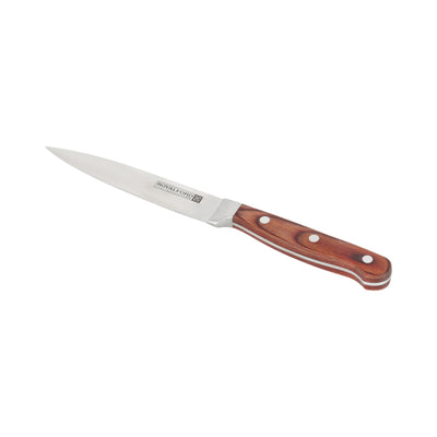 Royalford RF4112 5 Inch Utility Knife Stainless Steel Blade | Wooden Handle Multipurpose Kitchen Cutting Knife for Fruits, Vegetables &  Meat | Durable Home Chef Use