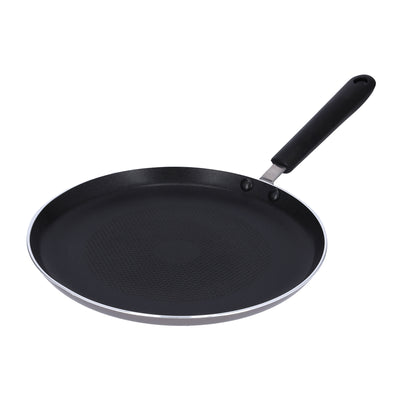 Royalford RF4125PC 26CM Non-Stick Pancake Tawa | Induction Compatible Base | 2-Layer Coating | 3.0MM Thick Aluminium Body & Heat-Resistant Handle for Daily Home Use