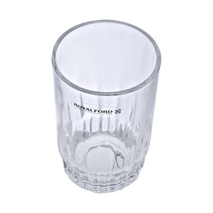 Royalford RF4269 6 Pcs Glass Tumblers Set| Transparent Drinking Glasses & Durable Clear Water Juice Beverage Glass Set| Sturdy Base for Home Kitchen Everyday Use|