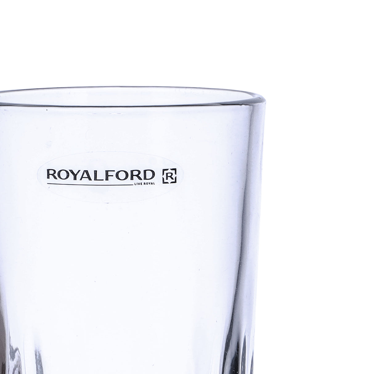 Royalford RF4269 6 Pcs Glass Tumblers Set| Transparent Drinking Glasses & Durable Clear Water Juice Beverage Glass Set| Sturdy Base for Home Kitchen Everyday Use|