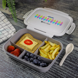 Royalford RF4397 lunch box with secure lid| food-grade container with stylish design, lightweight and easy to carry| ideal for school, office, travel & food storage use|