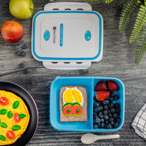 Royalford RF4398 Airtight Lunch Box 1200ML| 2 compartments and spoon with BPA-free and leakproof design| durable and lightweight, ideal for school, office, trave|