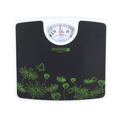 Royalford RF4818 Mechanical Health Scale | Analog Weighing Scale  | Non-slip platform | Durable construction | Compact & slim profile | Reliable & consistent measurements
