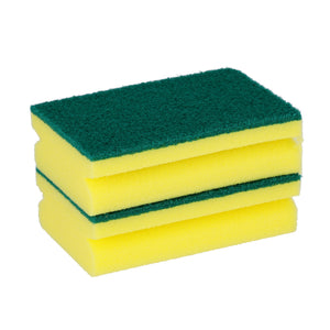 RoyalFord RF4853 SS Rosele Wilkin’s Sponge Scrubbers Nail Saver |2PCS Heavy Duty Kitchen Cleaning Sponges | Dual Layer |Non Scratch Dishwashing Scrub Pad | Long Lasting