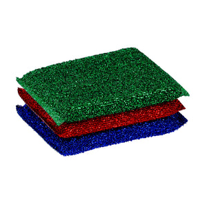 Royalford RF4858 MS Rosele Wilkin’s Kitchen Sponge Scrubbers 3 Pcs | Heavy Duty Cleaning Pads for Kitchen Use | Long Lasting Tough Scrub | Multipurpose Cleaning Set