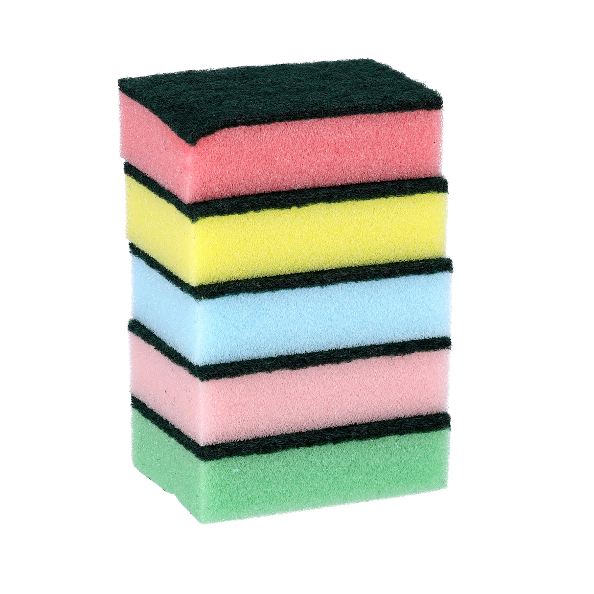 Royal Ford RF4860 SS Rosele Wilkin’s Sponge Scouring Pad 5 Pcs |  Heavy Duty Kitchen Cleaning Sponges | Long Lasting Dual Layer Scrub Pads | Multipurpose Cleaning Use