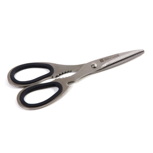 Royalford RF491S 3-in-1 Kitchen Scissors| stainless steel blades offers cutting, nut cracking, and bottle opening functions| ergonomic grip and hygienic design|