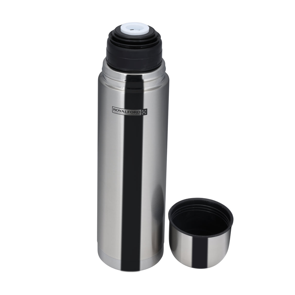 Royalford RF4947 Vacuum Bottle 750ml |  Stainless Steel Double Wall Insulated Hot & Cold Water Bottle| 304 Stainless Steel Inner Pot |  Leak Resistant & Durable Design