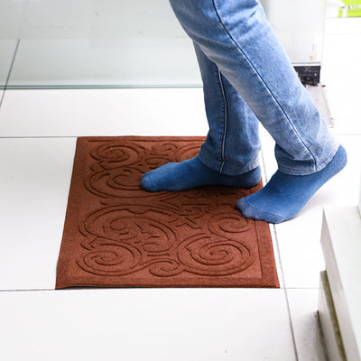 Royalford RF4956 Anti-Slip Door Mat| Indoor & Outdoor Nylon Durable Decorative Floor Mat| Strong Grip Backing, Dirt Trapping Surface & Easy to Clean Stylish Entrance Rug|