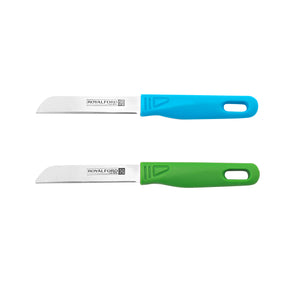 Royalford RF4988 12PCS Stainless Steel Fruit Knife Set | Sharp Paring Knives with Color Handles| Rust-Resistant Blades| Ergonomic Grip for Peeling, Slicing & Kitchen Use