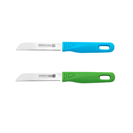 Royalford RF4988 12PCS Stainless Steel Fruit Knife Set | Sharp Paring Knives with Color Handles| Rust-Resistant Blades| Ergonomic Grip for Peeling, Slicing & Kitchen Use
