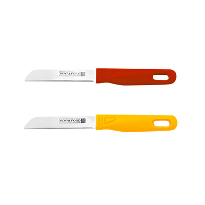 Royalford RF4988 12PCS Stainless Steel Fruit Knife Set | Sharp Paring Knives with Color Handles| Rust-Resistant Blades| Ergonomic Grip for Peeling, Slicing & Kitchen Use