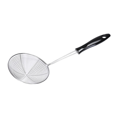 Royalford RF5062 stainless steel skimmer| ergonomic handle, durable rust-resistant design &  ideal for frying| straining, and serving food, easy to clean & for daily use|