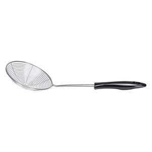 Royalford RF5023 stainless steel spider strainer| durable mesh & ergonomic handle| ideal for frying, skimming & straining food| heat resistant & easy to clean|