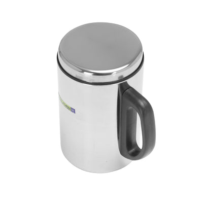 Royalford RF5026 Stainless Steel Mug with Lid | 350ML Double Wall Insulated Coffee Tea Mug |  Hot and Cold Drink Cup | Perfect for Home, Office, Travel and Camping use