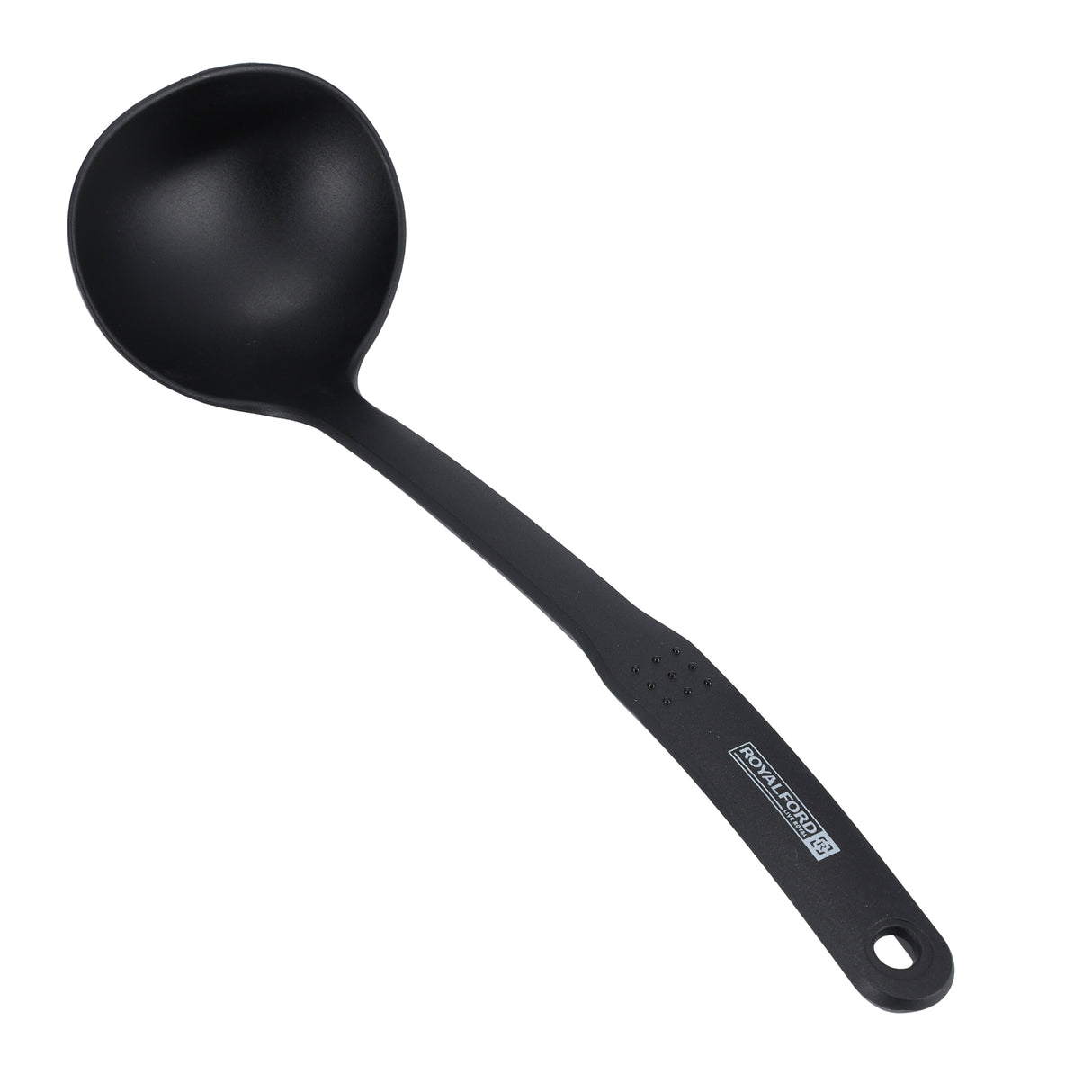 Royalford RF5055 Nylon Soup Ladle | Heat Resistant Kitchen Serving Spoon | Non Stick Safe|  Ergonomic Long Handle |  Dishwasher Safe Nylon Soup Ladle | Easy to Use