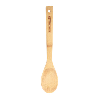 RoyalFord RF5115 Bamboo Cooking Spoon | Eco-Friendly | Heat Resistant Non-Stick Safe Wooden Spoon |  Durable Kitchen Utensil for Cooking, Stirring & Serving Food