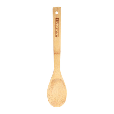 RoyalFord RF5115 Bamboo Cooking Spoon | Eco-Friendly | Heat Resistant Non-Stick Safe Wooden Spoon |  Durable Kitchen Utensil for Cooking, Stirring & Serving Food