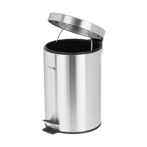 Royalford RF5126 7L Stainless Steel Pedal Bin | Soft Close Lid & Removable Inner Bucket | Hands-Free Foot Pedal Waste Bin | Perfect for Kitchen, Bathroom & Office Use