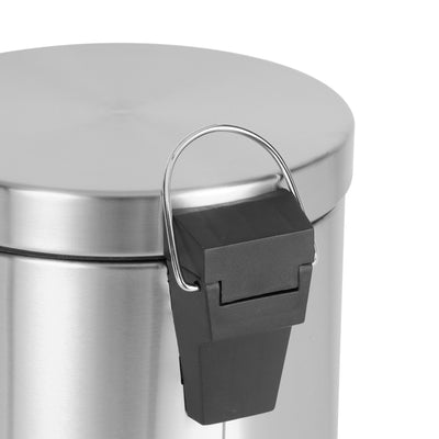 Royalford RF5126 7L Stainless Steel Pedal Bin | Soft Close Lid & Removable Inner Bucket | Hands-Free Foot Pedal Waste Bin | Perfect for Kitchen, Bathroom & Office Use