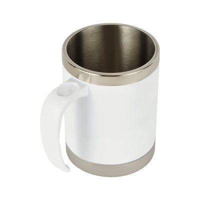 Royalford RF5130WH Double Wall Travel Mug | 400ml Stainless Steel Insulated Coffee Mug | Leak Resistant Thermal Cup for Hot & Cold Drinks| Portable Office & Travel Mug