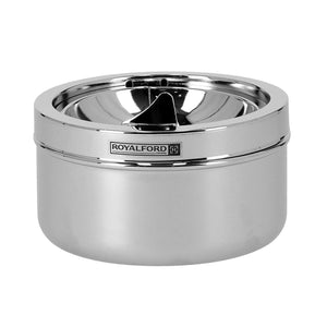 RoyalFord RF5241 Push Down Ashtray | Durable Windproof Tabletop Cigarette Ash Holder | Easy Clean Smoking Accessory for Home, Office & Outdoor Patio Use | Stylish Design