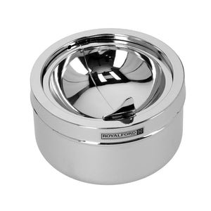 RoyalFord RF5241 Push Down Ashtray | Durable Windproof Tabletop Cigarette Ash Holder | Easy Clean Smoking Accessory for Home, Office & Outdoor Patio Use | Stylish Design