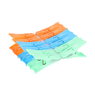 Royalford RF5281 Clothes Clips | Durable Plastic Clothespins | Strong Grip Metal Spring for Laundry Towels | Lightweight & Portable Clothes Clips |  Multipurpose Use
