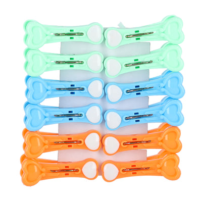 Royalford RF5282 Rosele Wilkin’s Clothes Clips Set | Durable Plastic Laundry Pegs | Strong Grip | Anti Slip Clothespins for Indoor & Outdoor Cloth Drying | Smooth edges