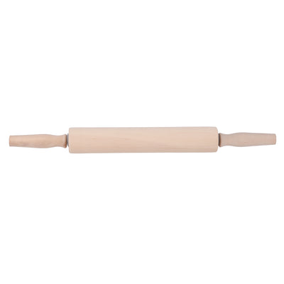 Royalford RF5370 Lotus Wood Rolling Pin | Wooden Dough Roller with Ergonomic Handles | Traditional Baking Roller for Roti, Chapati, Pizza, and Pastry | Easy to Use