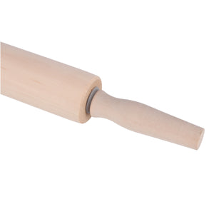 Royalford RF5370 Lotus Wood Rolling Pin | Wooden Dough Roller with Ergonomic Handles | Traditional Baking Roller for Roti, Chapati, Pizza, and Pastry | Easy to Use