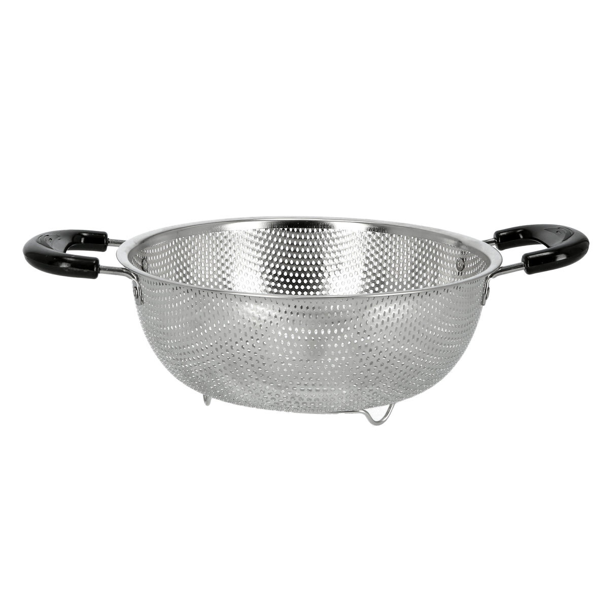 Royalford RF5402 Stainless Steel Fruit Basket with Handles | Durable Perforated Kitchen Colander for Washing Fruits, Vegetables & Pasta | Rust Resistant Strainer Bowl