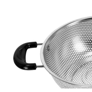 Royalford RF5402 Stainless Steel Fruit Basket with Handles | Durable Perforated Kitchen Colander for Washing Fruits, Vegetables & Pasta | Rust Resistant Strainer Bowl