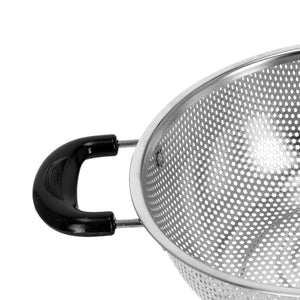 Royalford RF5404 Stainless Steel Fruit Basket & Kitchen Strainer | Dual Heat-Resistant Handles | Multipurpose Washing, Draining & Serving Colander for Fruits & Vegetables