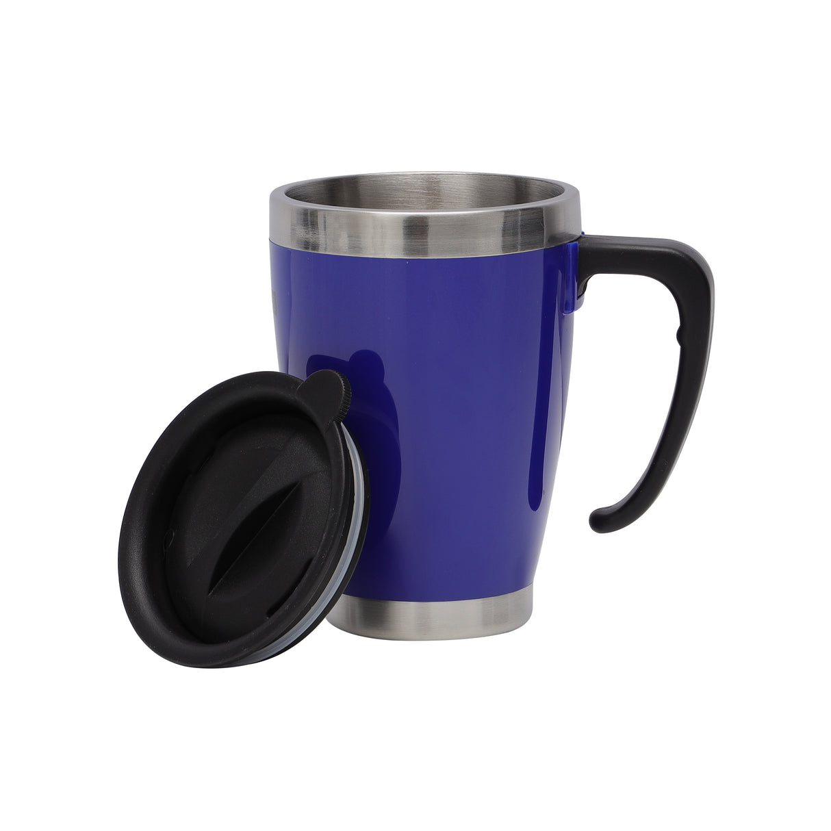 Royalford RF5483 Double Wall Travel Mug | 400ML Stainless Steel Insulated Coffee Mug | Leak Resistant Thermal Cup for Hot & Cold Drinks | Portable Travel Friendly Mug