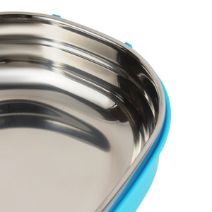 Royalford RF5652GR 0.9L Stainless Steel Lunch Box | BPA Free Insulated Food Container |  Secure Lock Lid | Leak-Resistant Design & Durable Outer Body | Easy to clean